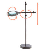 LED Adjustable 5X Floor Lamp Magnifier