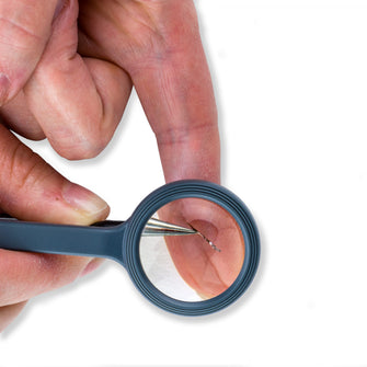 Tweezers with a 4.5x LED Magnifier