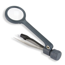 Tweezers with a 4.5x LED Magnifier