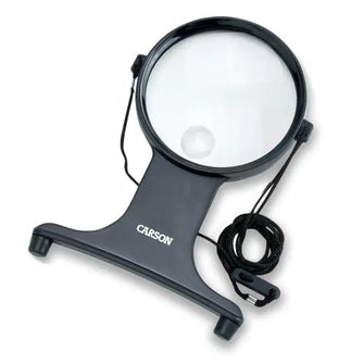 Carson 2x Hands-Free Magnifier with a 3.5x Spot Lens